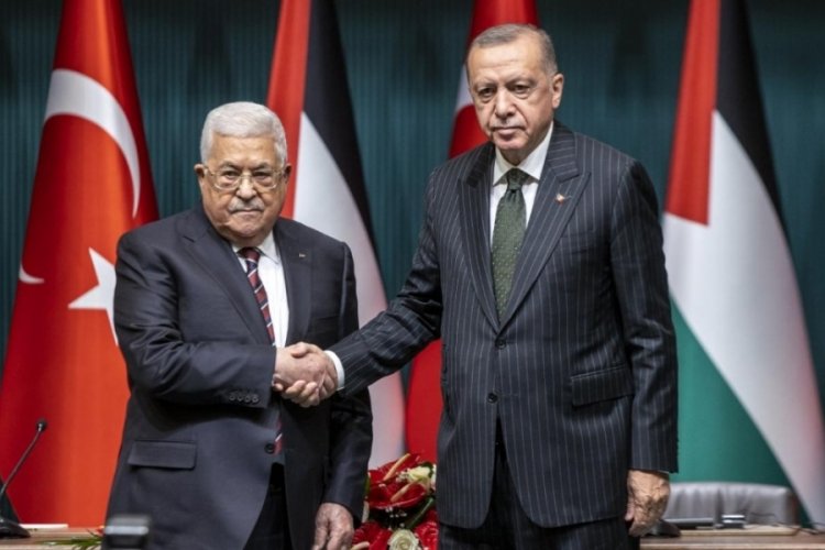 Cumhurbaşkanı Erdoğan Filistin Devlet Başkanı Abbas ile görüştü