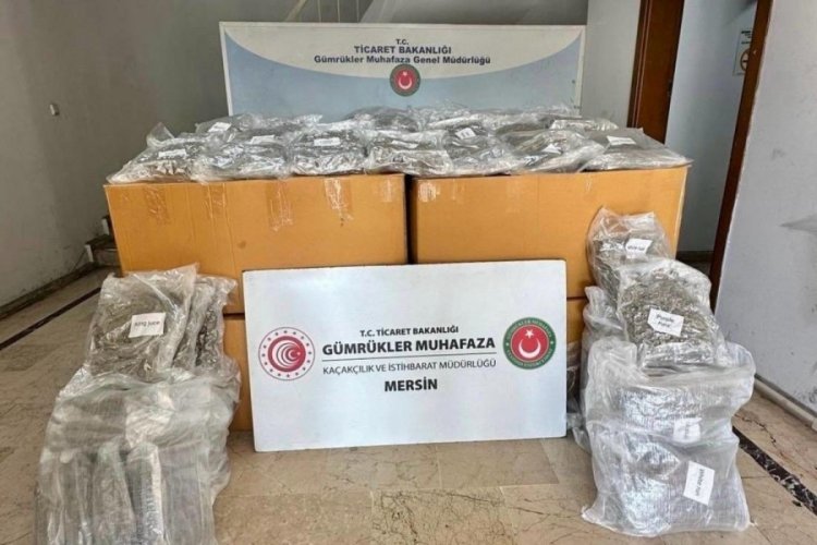 Mersin Limanı'nda 587 kilogram esrar ele geçirildi