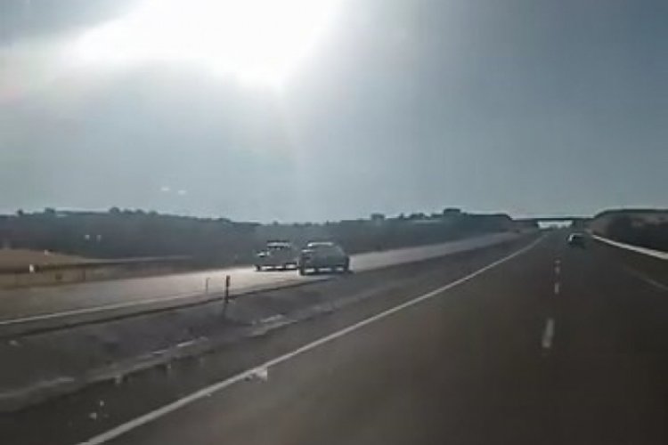 Çevre yolunda ters yönde giden araç tehlike saçtı