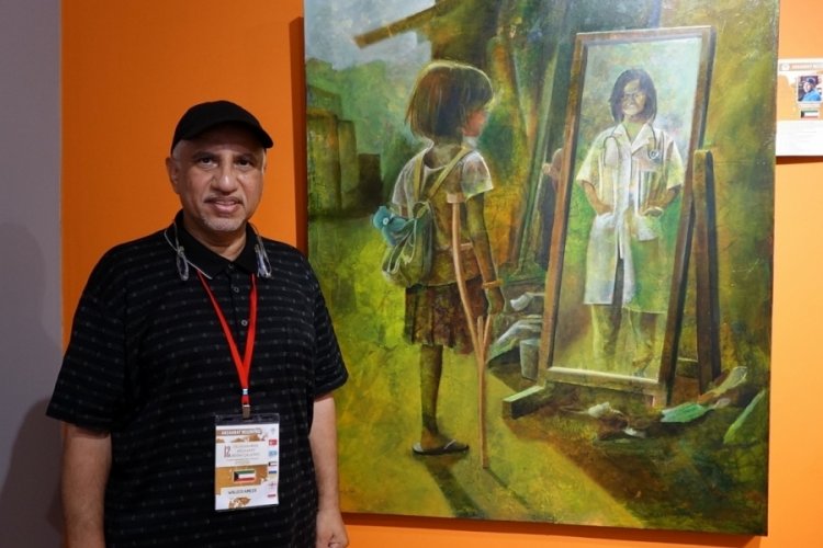 6 ülkeden 15 ressam Akçaabat'ta buluştu; Gazze'deki dram tuvale yansıdı