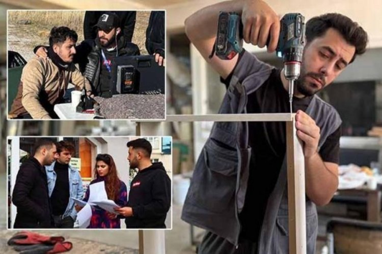 Gündüz mobilya atölyesinde, akşam film setinde