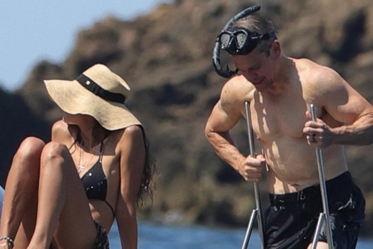 Matt Damon'ın şnorkelli deniz keyfi