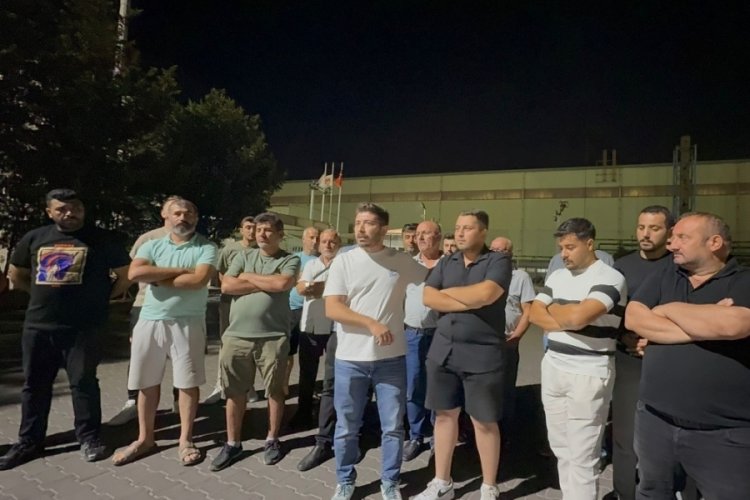 Bursa'da liman sahasında iş durdu! Çalışanlar tepkili...