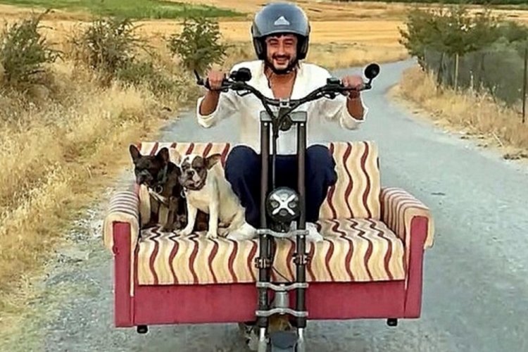 Scooterda ilginç yolculuk!