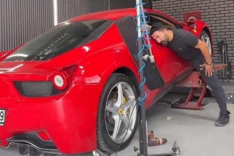 Oto tamircisinden 17 milyonluk kaza! Ferrari ile test sürüşü pahalıya patladı...