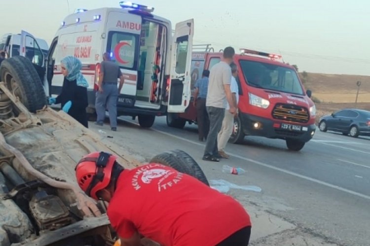 Takla atan araç içerisindeki 6 kişi yaralandı!