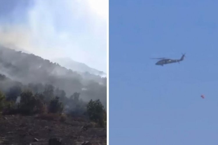 Hakkari'de orman yangını! Ekipler bölgede