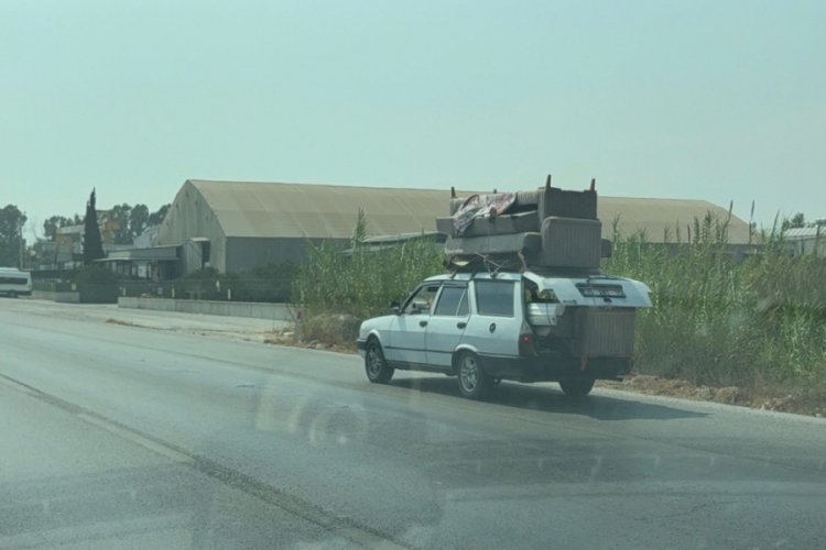 Trafikte tehlikeli yolculuk kamerada