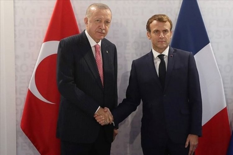 Cumhurbaşkanı Erdoğan, Macron'la görüştü