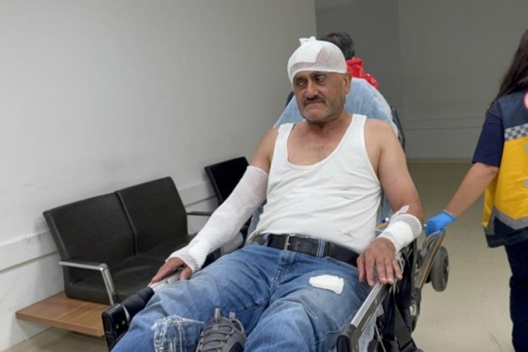 Tüp parlayınca alevler içinde kaldı, dereye atlayıp yanmaktan kurtuldu
