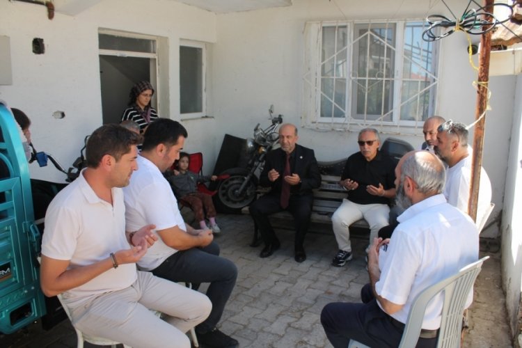Bursalı şehit itfaiyecinin ailesine anlamlı ziyaret 