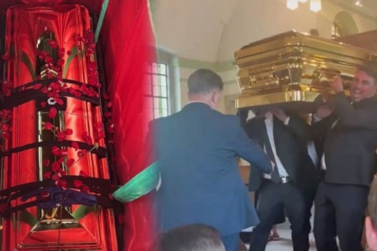 Dünya bu cenazeyi konuşuyor! 'Kral' lakaplı adam altın tabutla defnedildi...