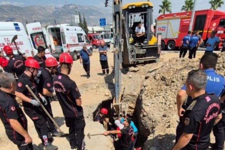Kahramanmaraş'ta göçük altında kalan işçi kurtarıldı