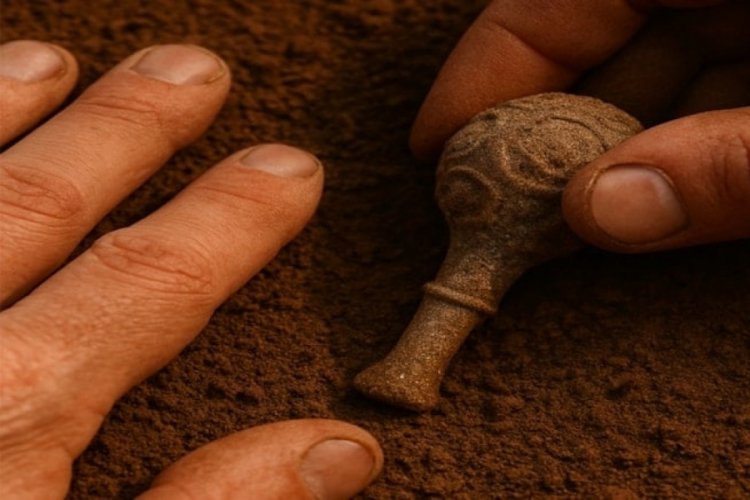 İlk kazısında tesadüfen altın buldu
