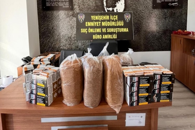 Yenişehir'de kaçak tütün ve silah operasyonu
