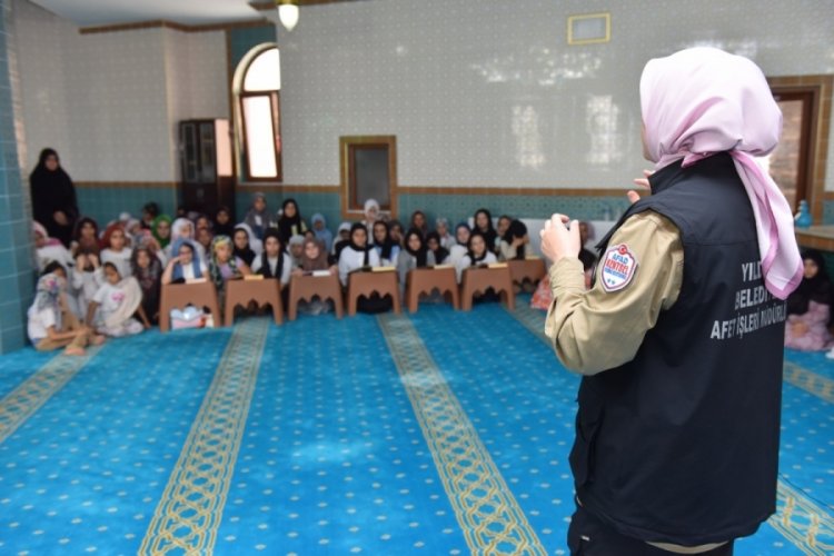 Yıldırım'da çocuklarla afete hazırlık eğitimi