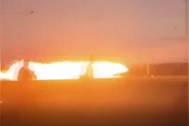 Gösteri uçuşu faciayla sonuçlandı! F16 alev topuna döndü...