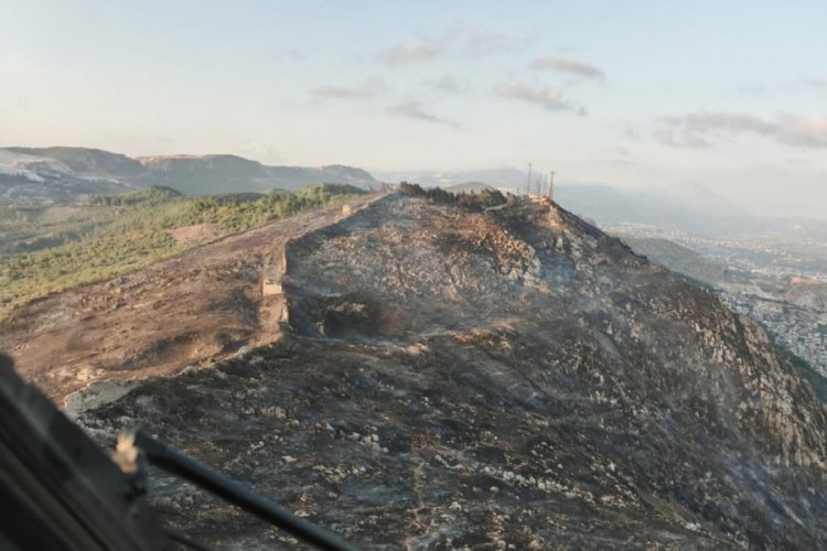 Hatay'daki orman yangını, 16 saat sonra kontrol altına alındı