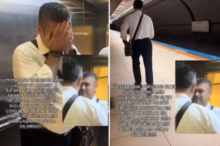 Metroda taciz skandalı! Kadın kamerayı açınca yüzünü kapatıp kaçtı