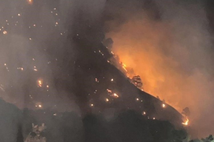 Yangını söndürmek için bölgede bulunan operatör yaralandı