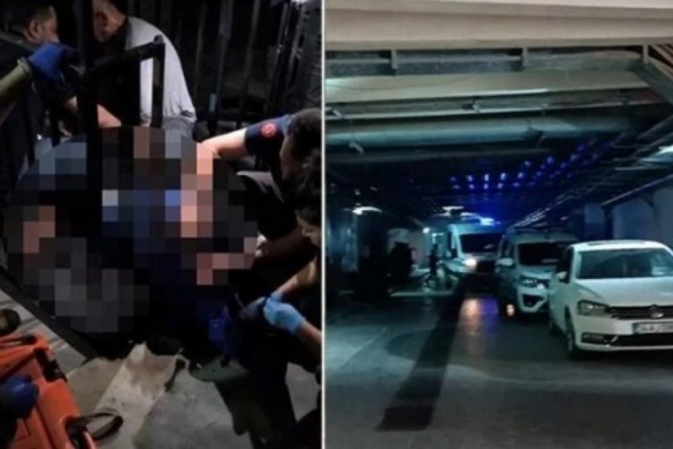Engelli asansörü yere çakıldı