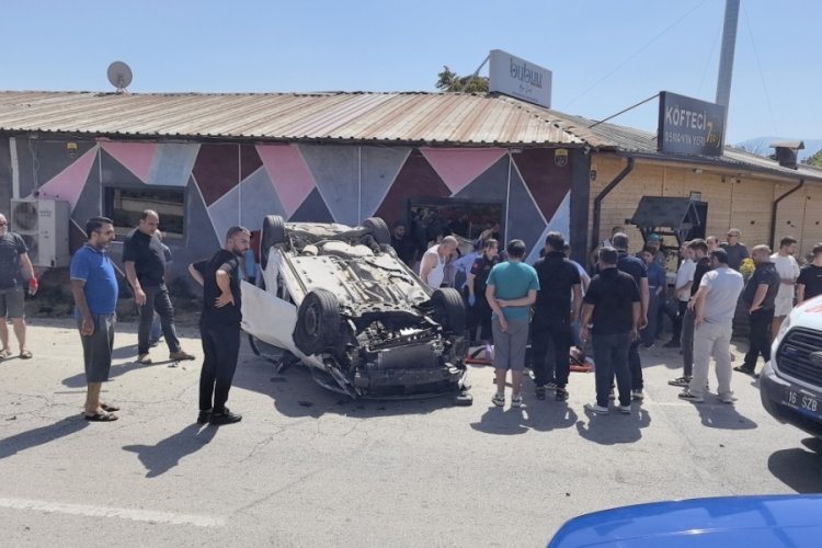 Bursa'da korkunç kaza! Defalarca takla attı...