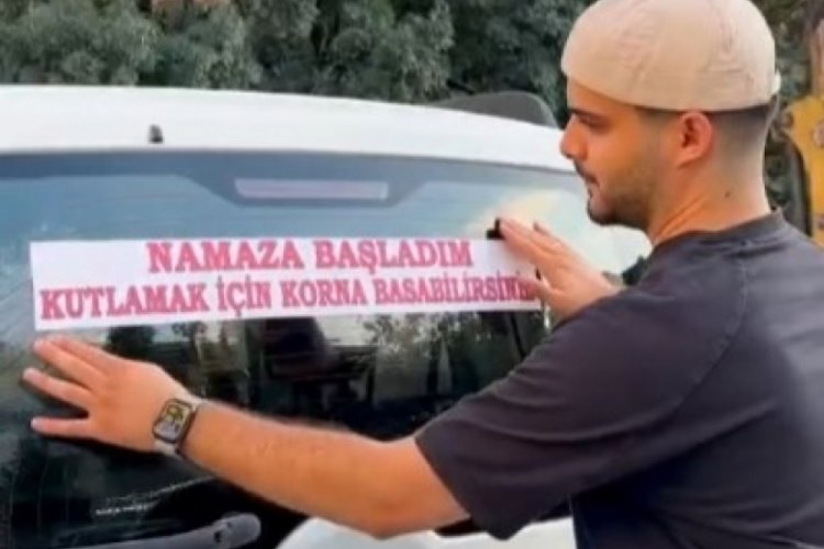 Bursa'da ilginç yazı: "Namaza başladım..."
