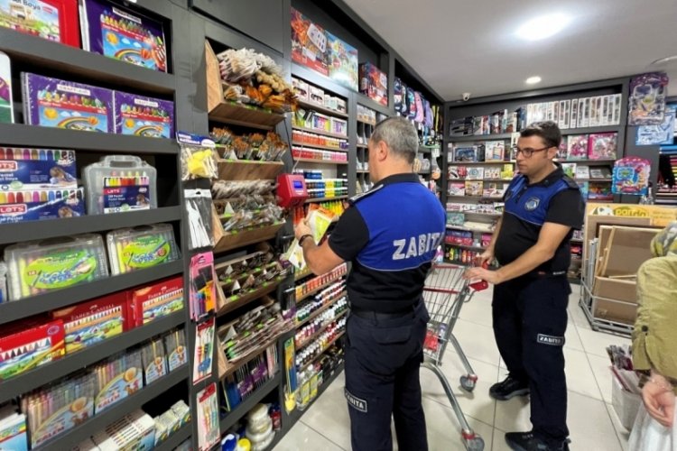 İnegöl'de kırtasiye ürünleri zabıtaların merceğinde!