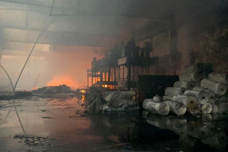 Fabrika yangınına anında müdahale!