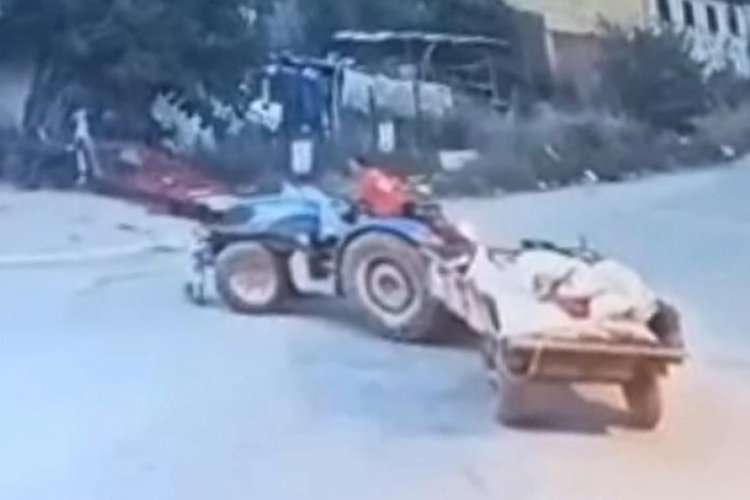 Bursa'da babasının kullandığı traktör altında kalan minik çocuktan haber var