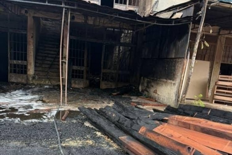 Bursa'da imalathane alev alev yandı!