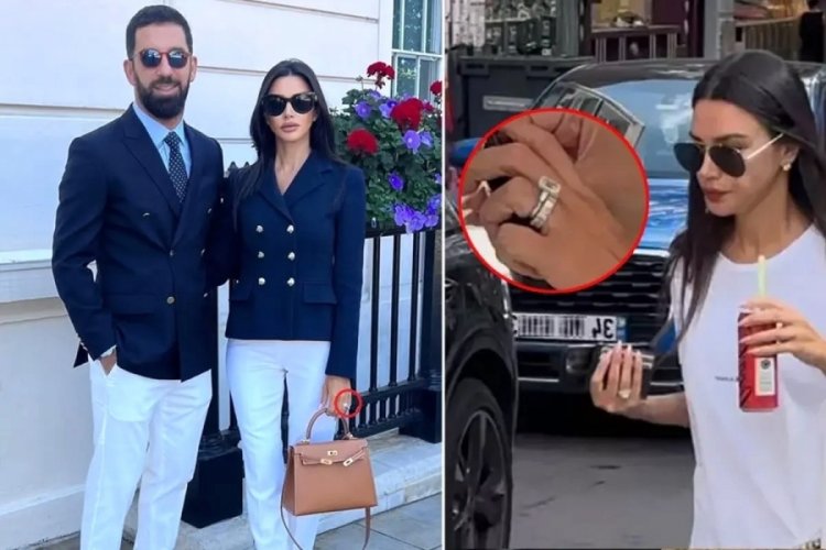 Arda Turan'ın eşi Aslıhan Doğan Turan'dan yüzük şov