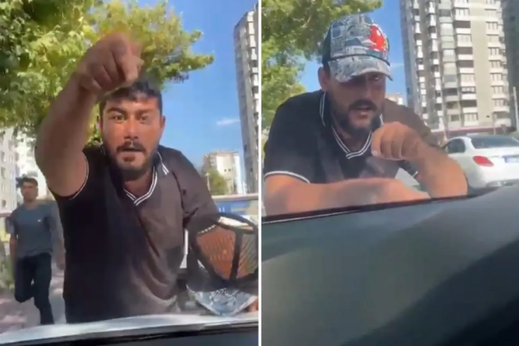 Trafikte korku dolu anlar! Cam silme bahanesiyle sürücülere kabusu yaşattı