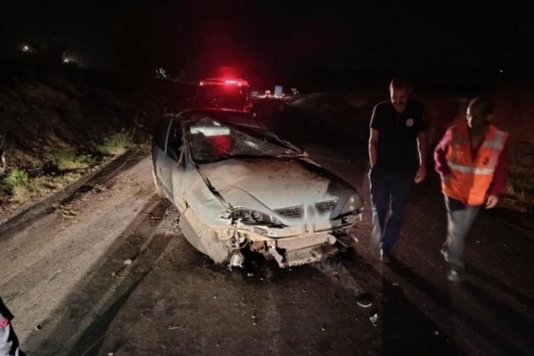 Takla atan otomobilin sürücüsü yaralandı