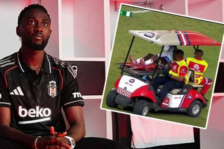 Beşiktaş'a Ndidi şoku! Sedye ile sahayı terk etti