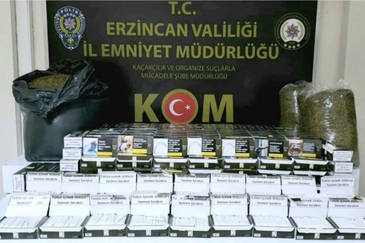 Erzincan'da 50 bin dal makaron, 25 kilo tütün ele geçirildi