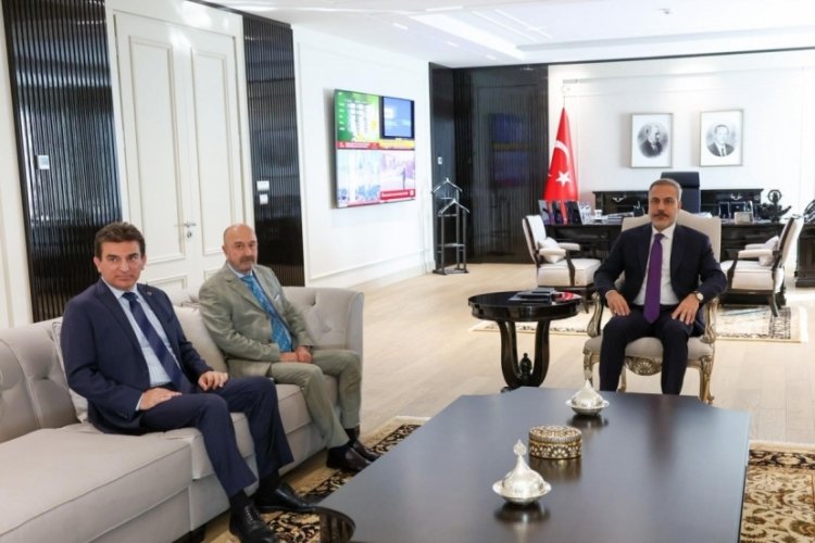 Bakan Fidan, OYAK Yönetim Kurulu Başkanı Aksakallı'yı kabul etti
