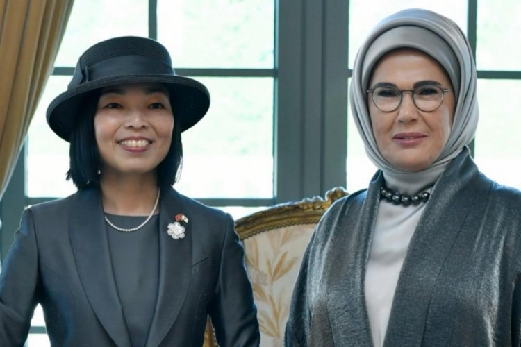 Emine Erdoğan, Japonya Altes Prensesi Mikasa ile bir araya geldi 