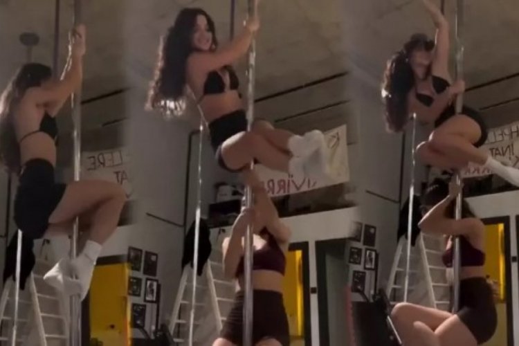 Derya Pınar Ak ve Rojbin Erden, Sultana filmi için direk dansı öğreniyor!