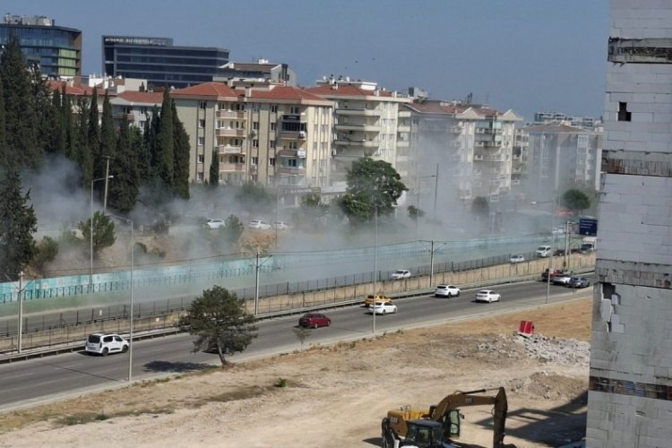 Bursa'da trafiği durduran duman! 