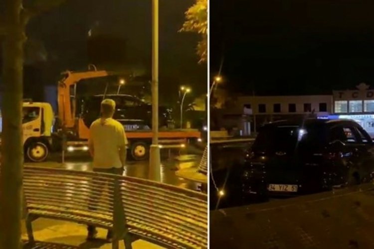 Alkollü sürücünün navigasyonla sınavı: Süs havuzuna girdi 