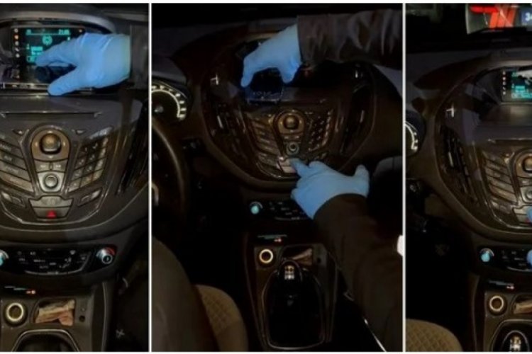 Polis kilit tuşuna basılı tuttu, gizli bölme açıldı