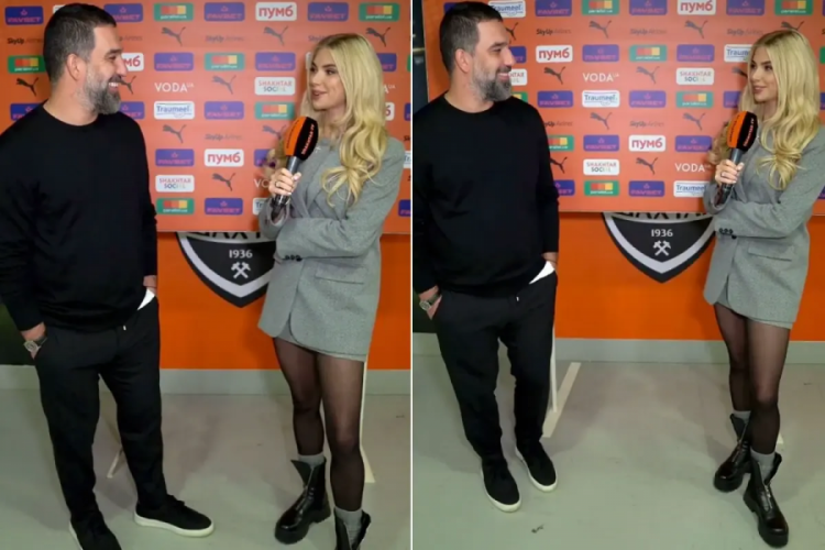 Arda Turan ve yüzüne bakmadığı spiker arasında Türkçe diyalog