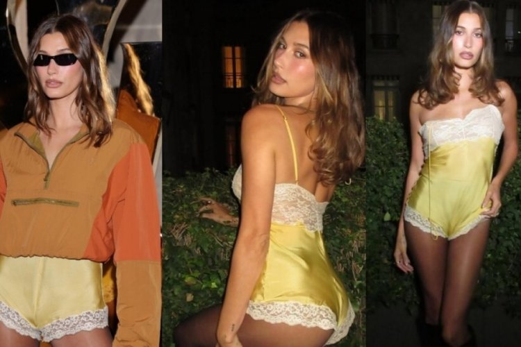 Hailey Bieber'ın iç çamaşırını andıran kıyafeti şaşırttı 