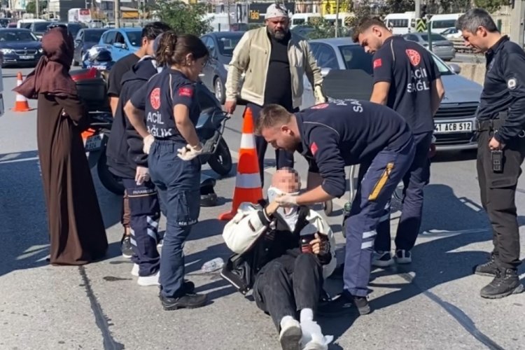 Kadın s&uuml;r&uuml;c&uuml; sapağı ka&ccedil;ırınca savruldu!