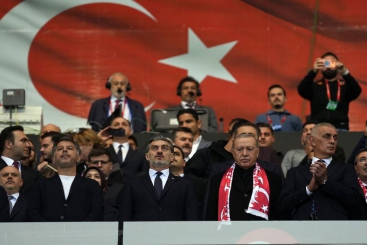 Cumhurbaşkanı Erdoğan, T&uuml;rkiye - G&uuml;rcistan ma&ccedil;ında