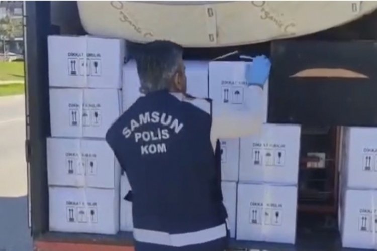 Sahte i&ccedil;ki operasyonunda 445 litre etil alkol ele ge&ccedil;irildi