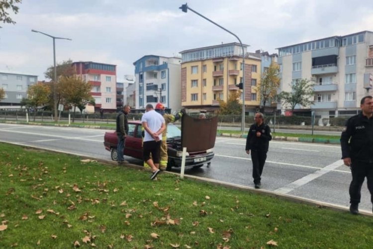 Bursa'da talihsiz anlar! Seyir halinde yanmaya başladı...