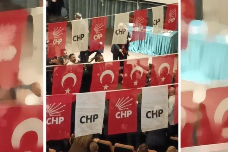 CHP kongresinde kavga! Polis m&uuml;dahale etti