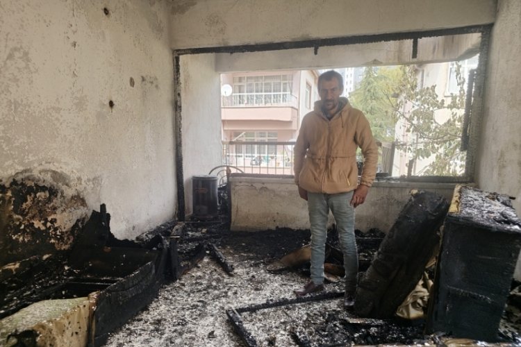 Evi yanan babanın yardım &ccedil;ağrısı